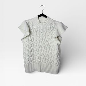 On 34th‎ White Knitted Sweater (C)